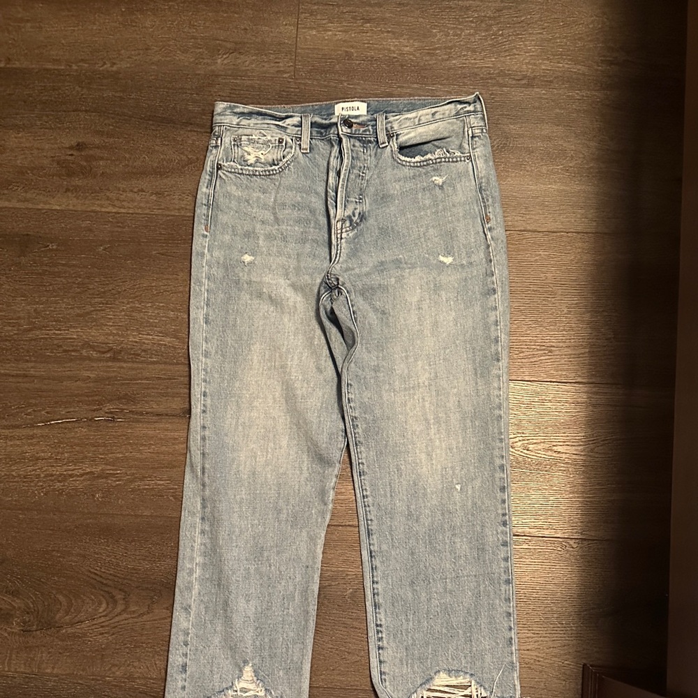 Pistola Button Fly distressed Jeans